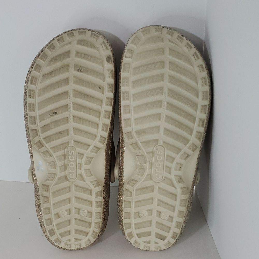 Crocs Classic Lined Gold/Multi Glitter Clog Unisex Men's 9 Women's 11 - Picture 9 of 10